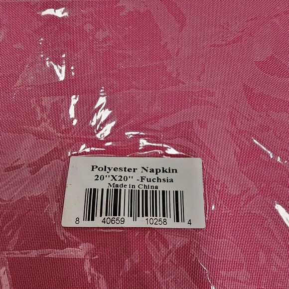 Fuchsia Cloth Napkins Set of 12-20x20 Inch Dinner Napkins Washable Polyester - Picture 2 of 2
